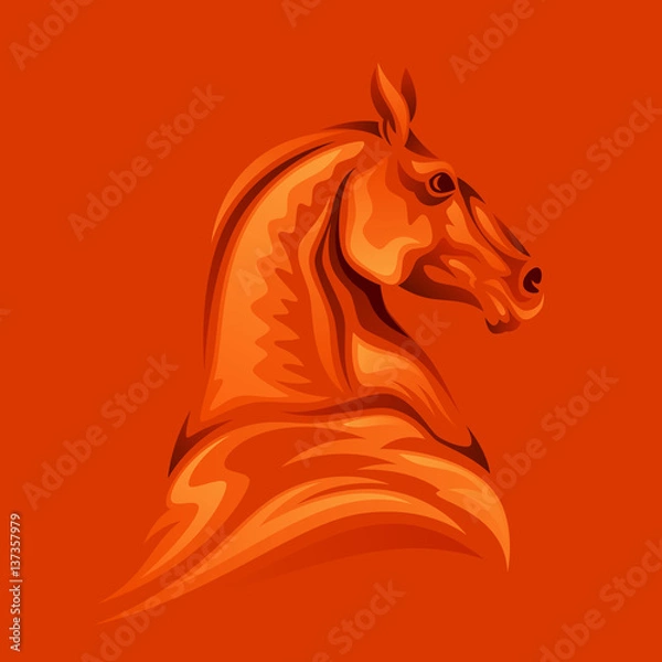 Fototapeta Red horse