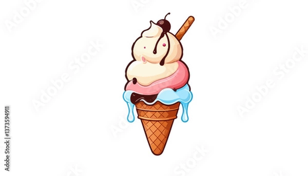 Obraz Tasty Frozen Dessert with a Creamy Texture