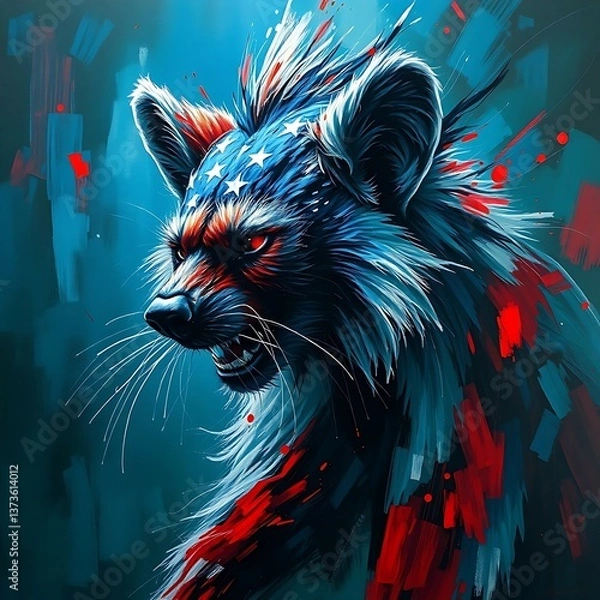 Fototapeta Wild american dog 