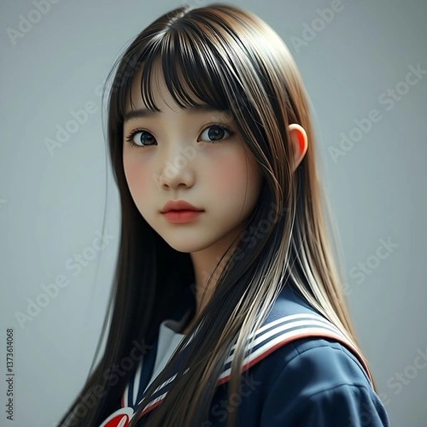 Fototapeta Portrait of a young student