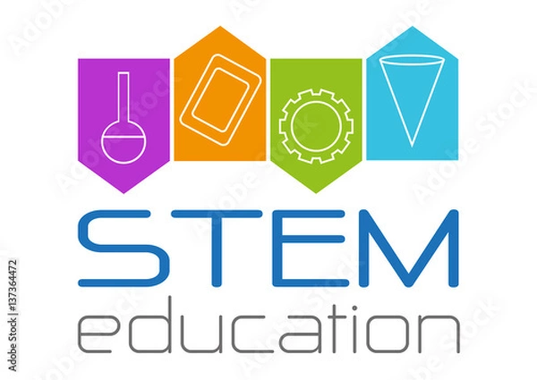 Obraz stem education logo