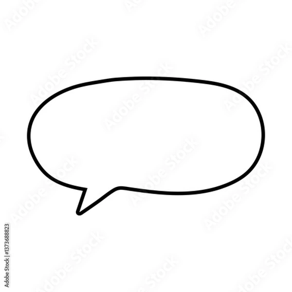 Obraz Speech bubble vector icon. Chat illustration sign. Message symbol. Text bubble logo.