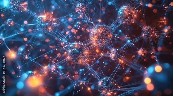 Fototapeta Self-assembling tiny robots construct complex structures a scientific study