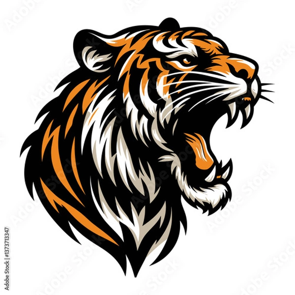 Obraz Tiger vector and illustrations.