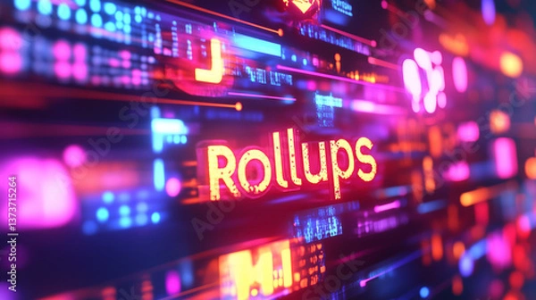 Fototapeta Rollups Futuristic text, futuristic sign, modern typeface