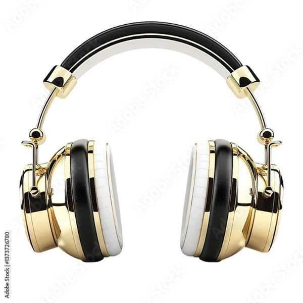 Fototapeta  3D Headphones Icon Isolated on Transparent Background
