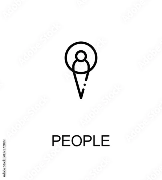 Fototapeta People flat icon