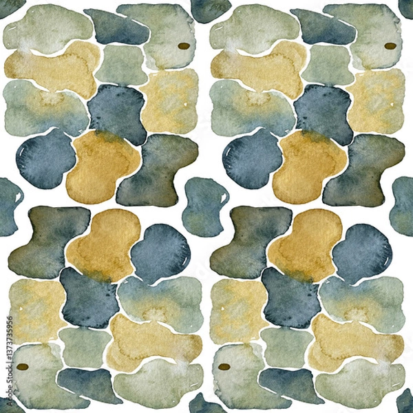 Fototapeta watercolor abstract, pattern, square, cube