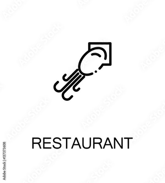 Fototapeta Restaurant flat icon