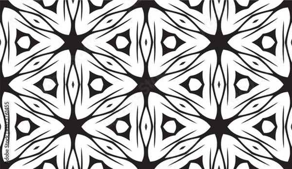 Fototapeta Black & White Seamless Pattern