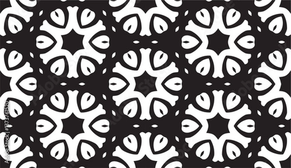 Fototapeta Black & White Seamless Pattern