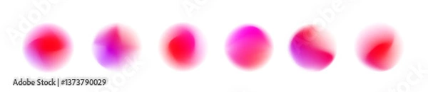Fototapeta PNG gradation radial abstract shape light png gradient blur circle blurry blue element vector colours round fluid mesh blob neon red sphere purple pink aura form bubble blend yellow three-dimensional	