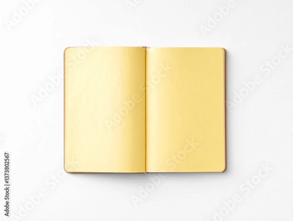 Fototapeta Open notebook pages on a transparent isolated background, generated by AI