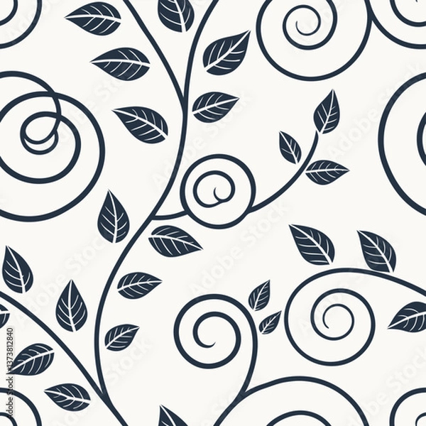 Fototapeta Seamless nature-inspired design elements coastal lighthouse art minimalist style aesthetic vibes