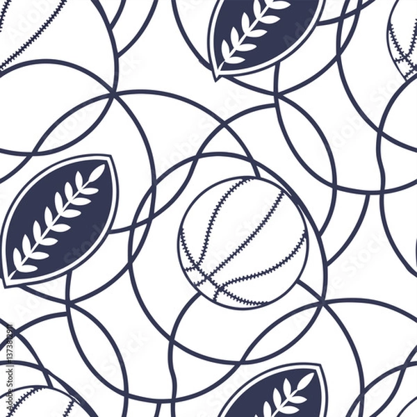 Fototapeta Seamless sports patterns abstract design graphic art modern art top-down viewpoint creative concepts