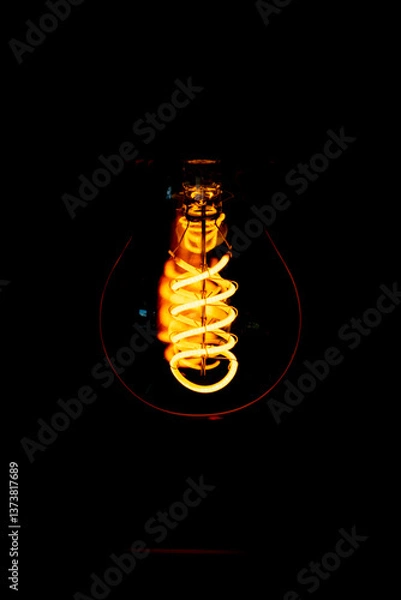 Obraz Incandescent light bulb filament