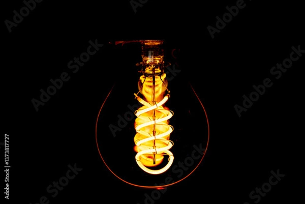 Fototapeta Incandescent light bulb filament