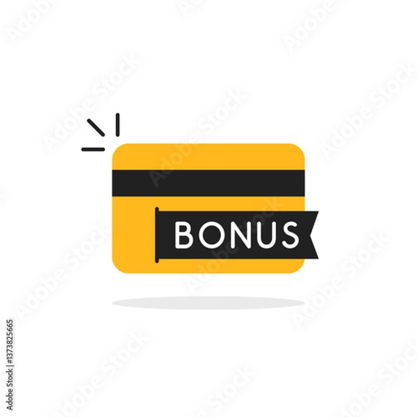 Fototapeta credit card icon for easy bonus reward