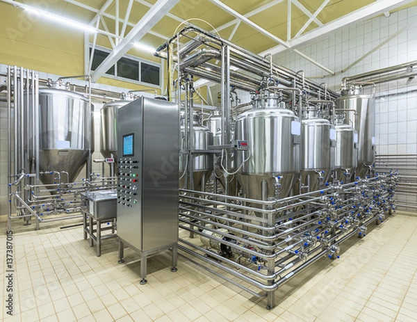 Obraz Modern beer brewery