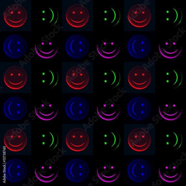 Fototapeta smileys in the dark