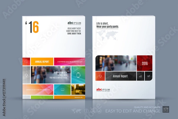 Fototapeta Business vector template. Brochure layout, cover modern design a