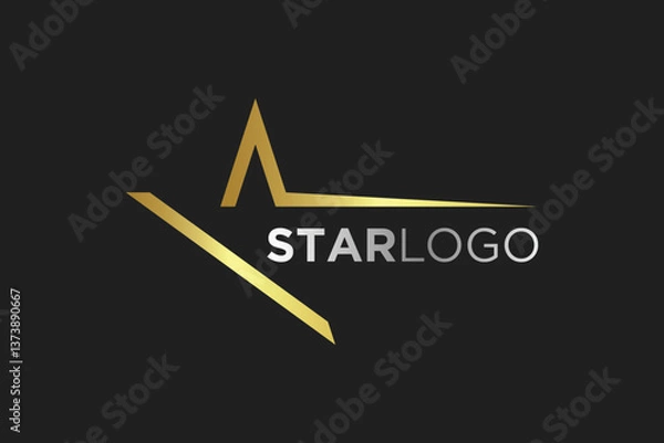 Obraz Star logo template design background with light effect