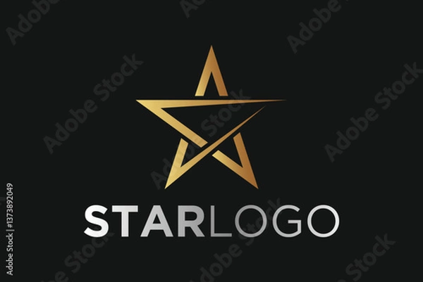 Obraz Star logo template design background with light effect