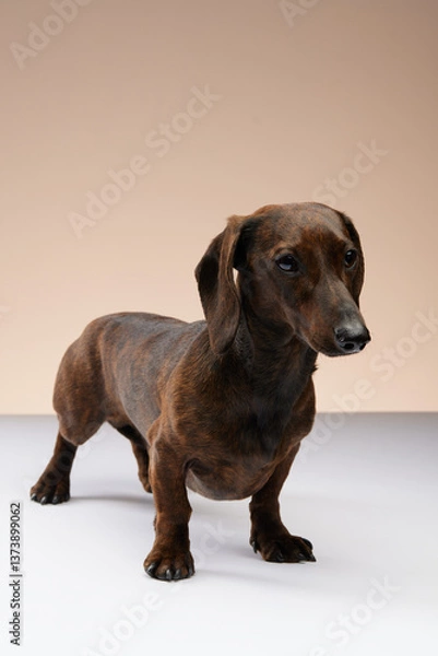 Obraz dachshund portrait  dog studio portrait