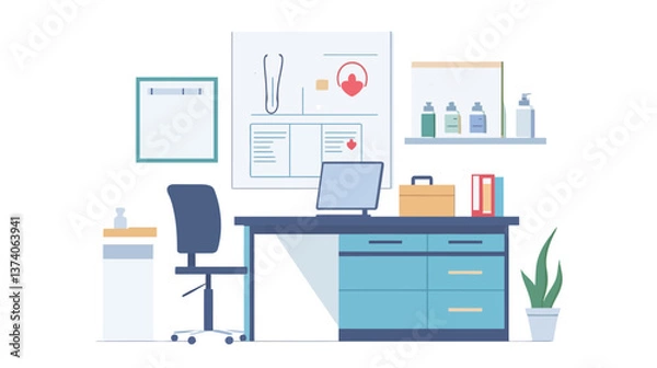 Fototapeta Clinic Vector Graphic Design for Medical and Healthcare Concepts, Perfect for Health and Wellness Projects