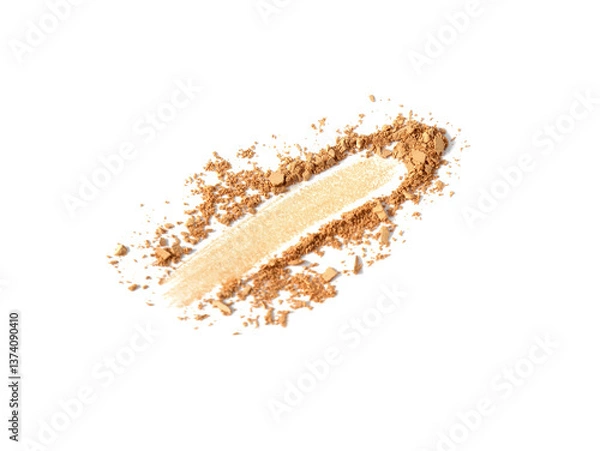 Obraz Crumbled beige powder foundation