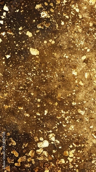 Fototapeta Abstract gold textured background with glittering effects
