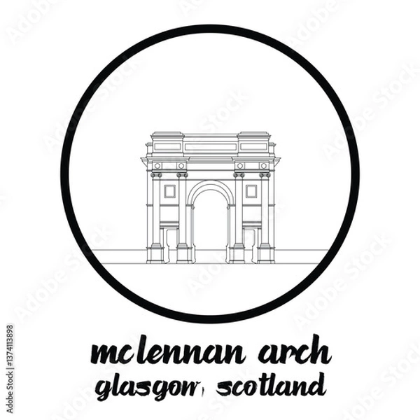 Obraz Circle Icon McLennan Arch. Vector illustration