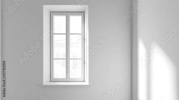Fototapeta empty white room with window