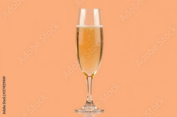 Fototapeta Sparkling Mimosa on Peach Background
