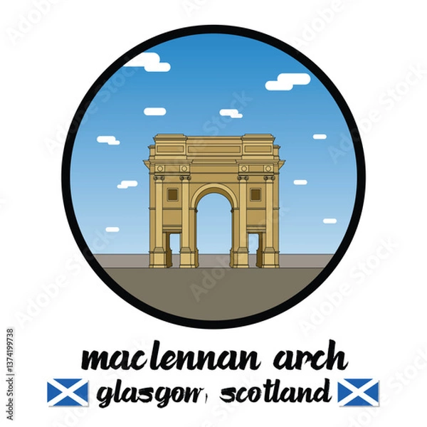 Obraz Circle Icon MacLennan Arch. Vector illustration