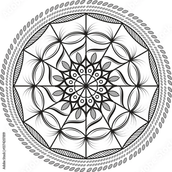 Fototapeta Print Mandala Lineal