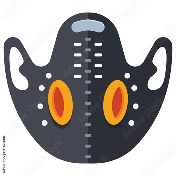 Obraz Anti pollen mask vector cartoon illustration isolated on a white background.