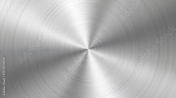 Obraz A sleek collection of brushed metal textures with radial spin patterns, creating a polished and industrial feel ideal for high-tech, hardware, or product design presentations.