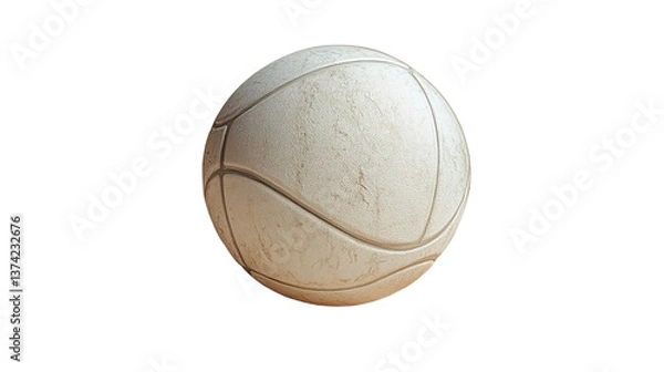 Obraz Vintage Volleyball: Capturing a weathered, antique volleyball against the light, suggesting the enduring appeal of the game and nostalgic sports memories. 