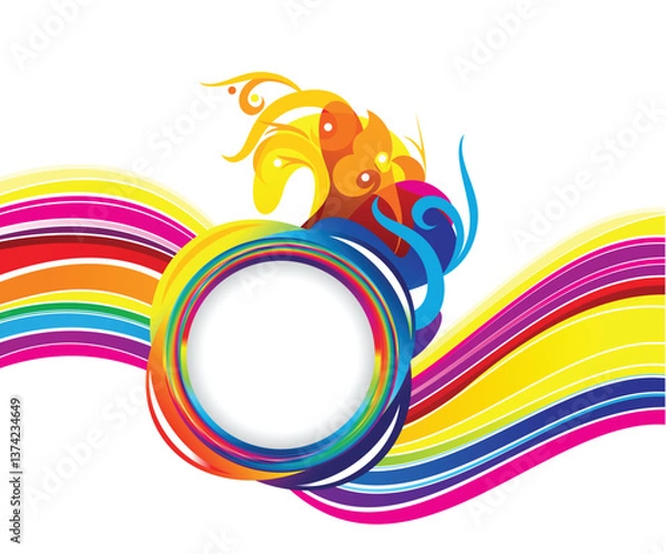 Fototapeta artistic creative colorful wave explode.eps
