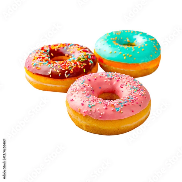 Fototapeta donuts isolated on a transparent background