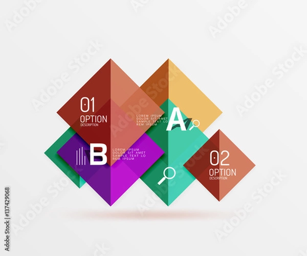 Fototapeta Vector square banner