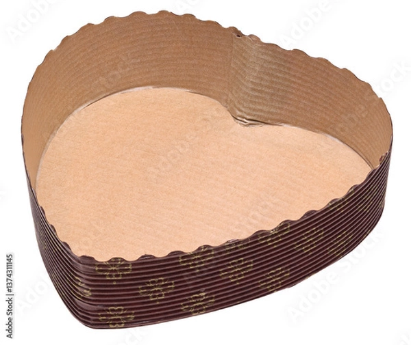 Fototapeta heart shaped paper baking mold, pirottino