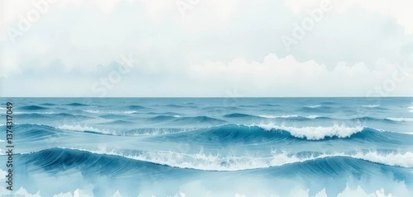 Fototapeta  A Calming Ocean View to Refresh Your Living Space