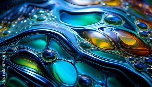 Obraz Iridescent Liquid Flow