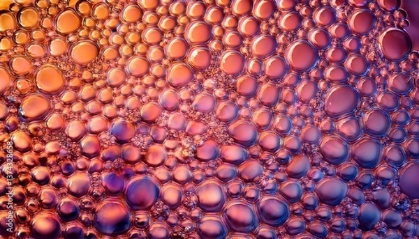Obraz Sunset Colored Bubble Cluster Macro