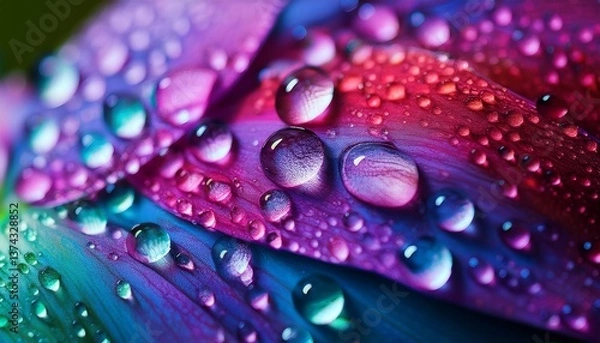 Obraz Colorful Orchid Dewdrops