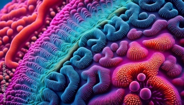 Obraz Microscopic Coral Bloom