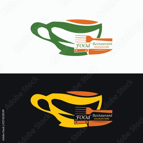 Obraz Modern Creative Restaurant Vector Logo