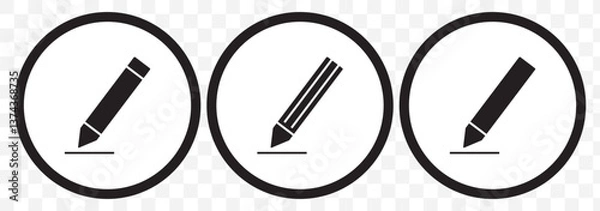 Fototapeta Edit icon vector isolated on transparent background. Pencil icon. sign up Icon vector. edit text. EPS 10.